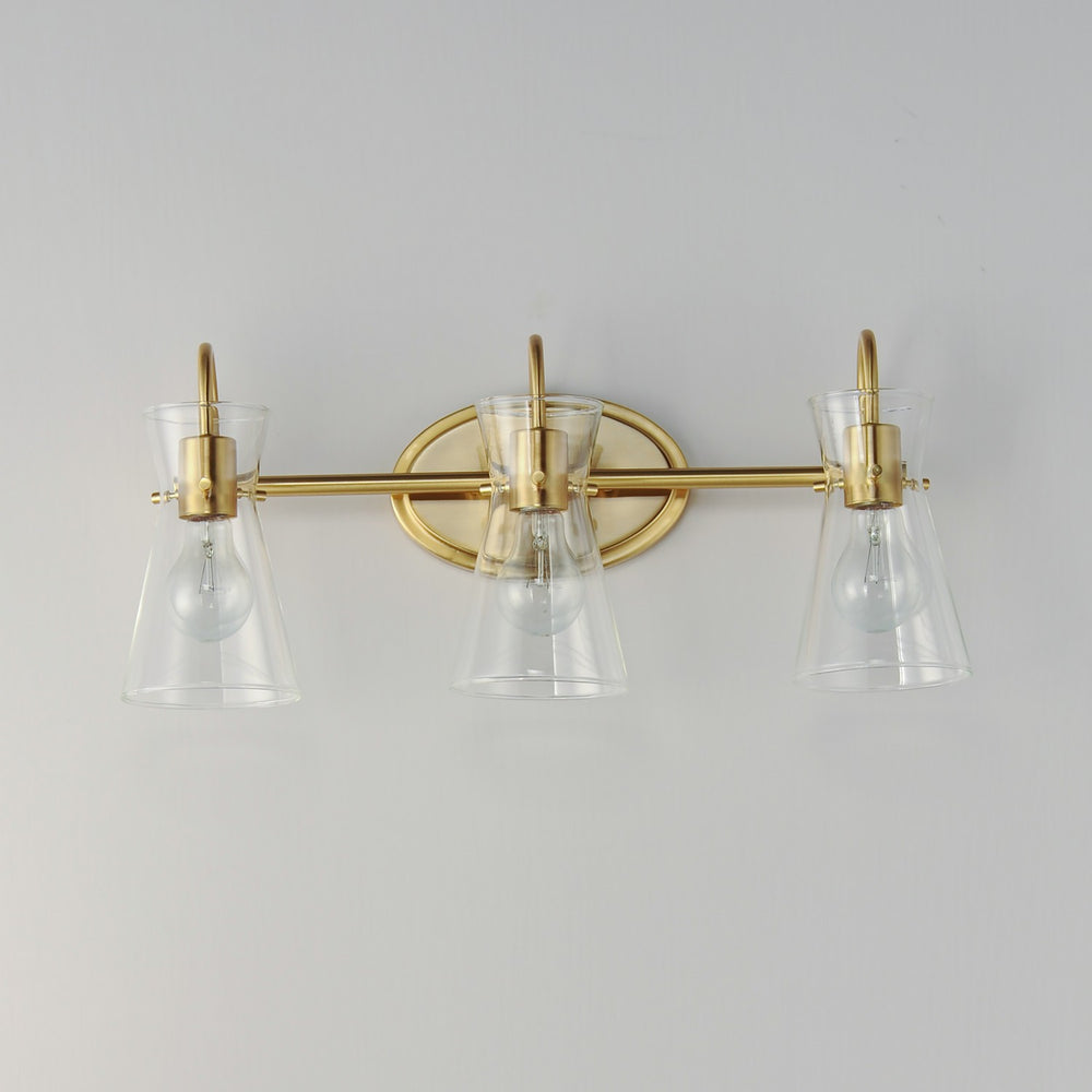 Maxim - 12483CLNAB - Three Light Bath Vanity - Ava - Natural Aged Brass