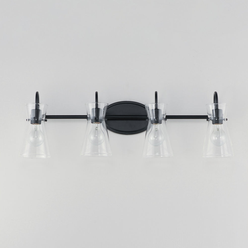 Maxim - 12484CLBK - Four Light Bath Vanity - Ava - Black
