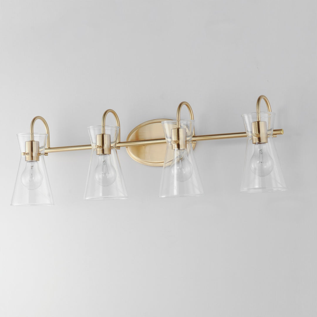 Maxim - 12484CLNAB - Four Light Bath Vanity - Ava - Natural Aged Brass