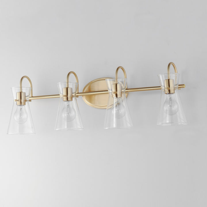 Maxim - 12484CLNAB - Four Light Bath Vanity - Ava - Natural Aged Brass