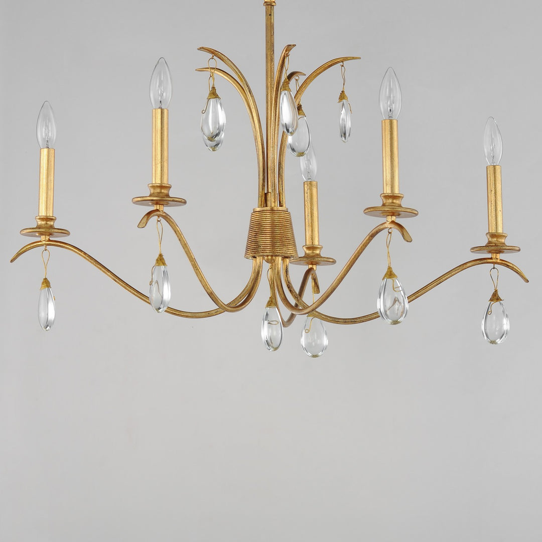 Maxim - 12745CHGL - Five Light Chandelier - Eden - Charcoal Gold Leaf
