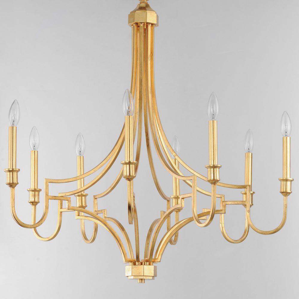 Maxim - 12788GL - Eight Light Chandelier - Normandy - Gold Leaf