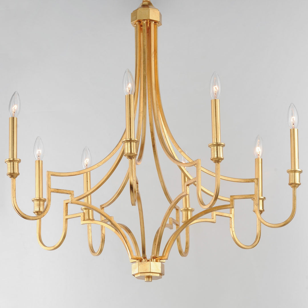 Maxim - 12788GL - Eight Light Chandelier - Normandy - Gold Leaf
