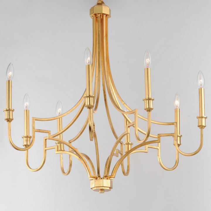 Maxim - 12788GL - Eight Light Chandelier - Normandy - Gold Leaf