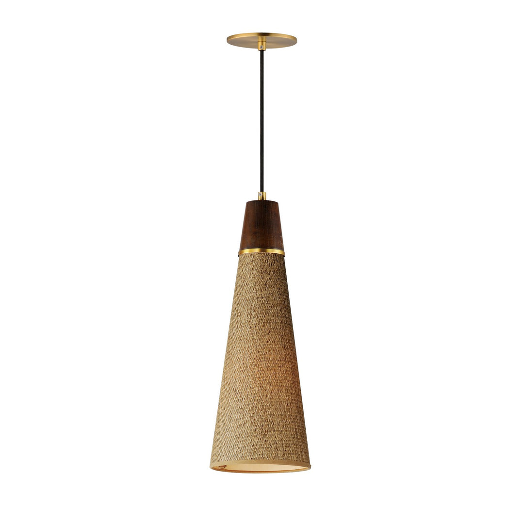 Sumatra One Light Pendant in Natural Aged Brass - available from The Lighting Shoppe, trusted by Canadian homeowners