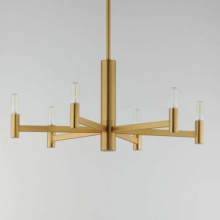 Maxim - 21366NAB - Six Light Chandelier - Emana - Natural Aged Brass