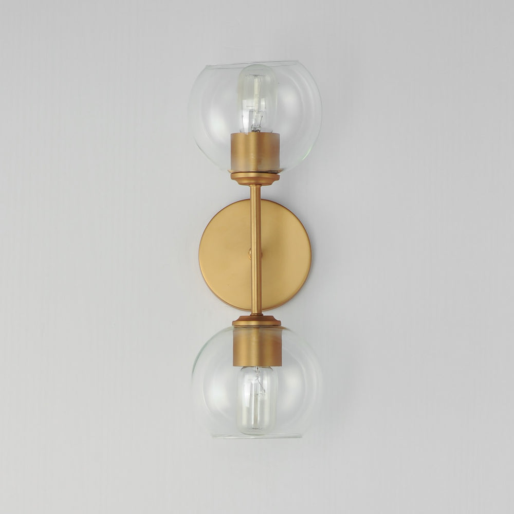Maxim - 21632CLNAB - Two Light Wall Sconce - Knox - Natural Aged Brass
