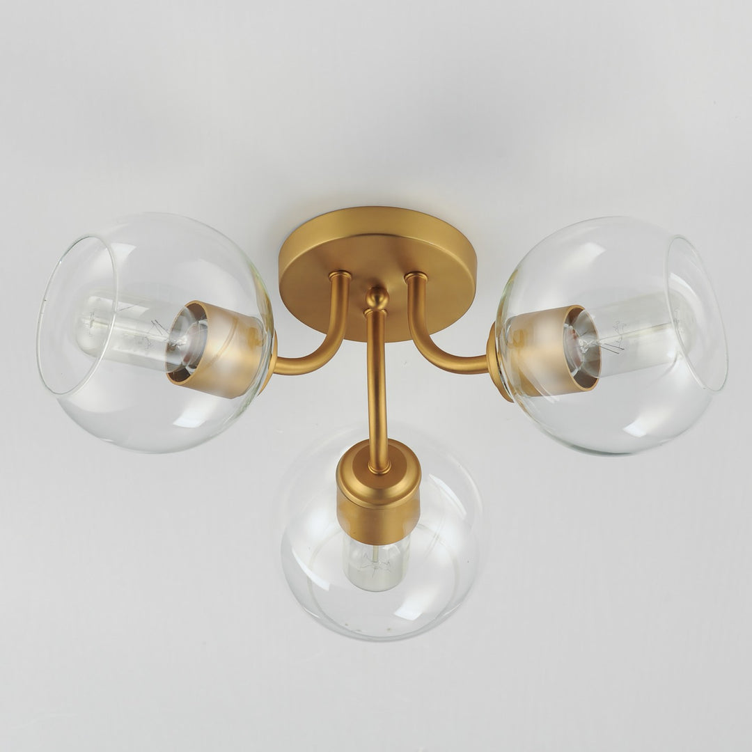 Maxim - 21634CLNAB - Three Light Semi-Flush Mount - Knox - Natural Aged Brass
