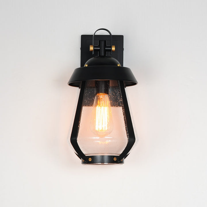 Maxim - 30622CDBKAB - One Light Outdoor Wall Sconce - Mariner - Black / Antique Brass