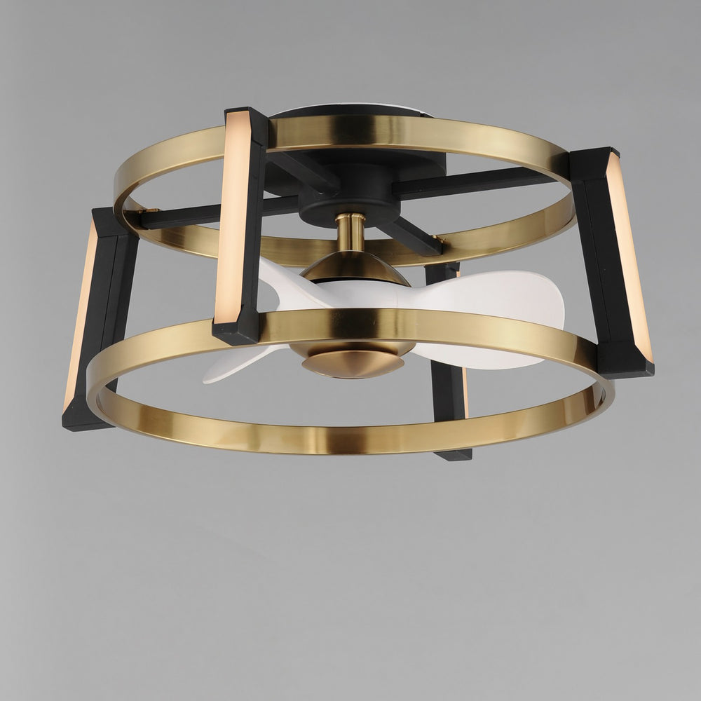 Maxim - 61022WTBKNAB - LED Fandelight - Darling - Black / Natural Aged Brass