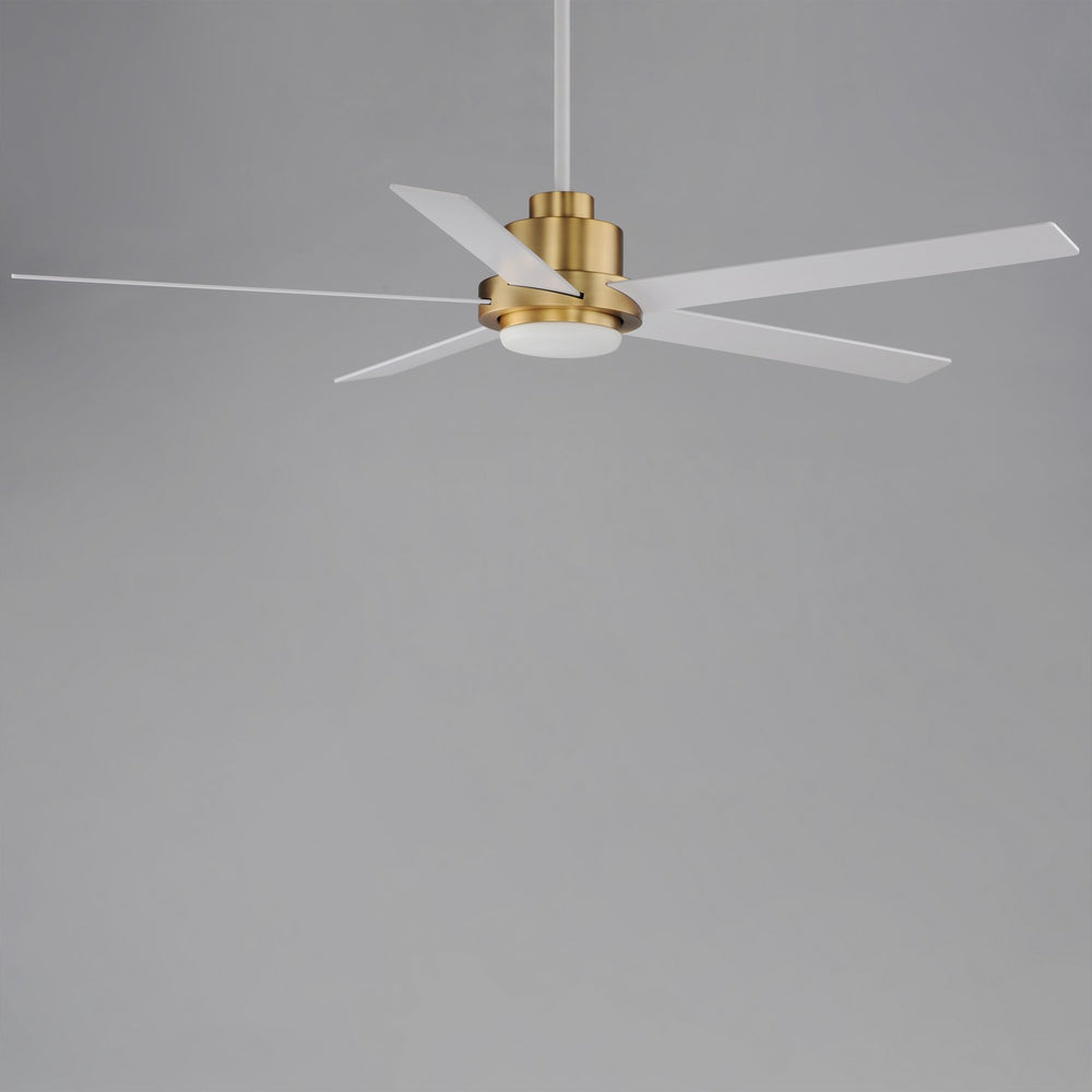 Maxim - 88826WTNAB - 60" Ceiling Fan - Daisy - Natural Aged Brass