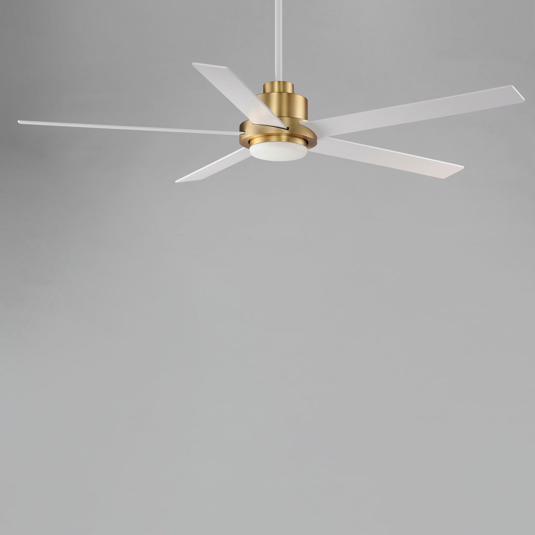 Maxim - 88826WTNAB - 60" Ceiling Fan - Daisy - Natural Aged Brass
