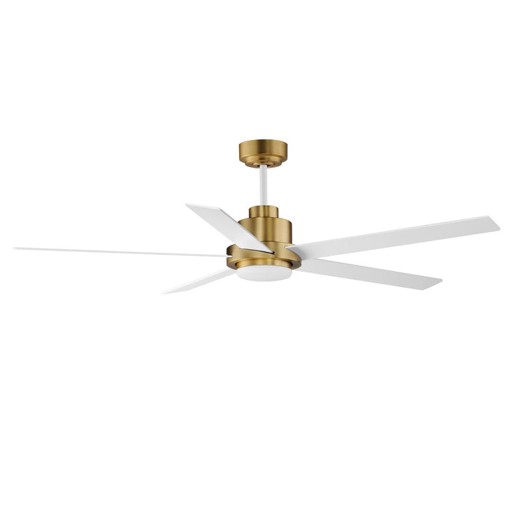 Maxim - 88826WTNAB - 60" Ceiling Fan - Daisy - Natural Aged Brass