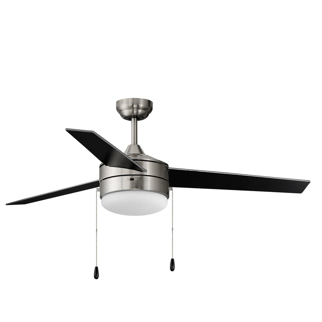Maxim - 89906FTSNBK - 52" Ceiling Fan - Trio - Satin Nickel / Black