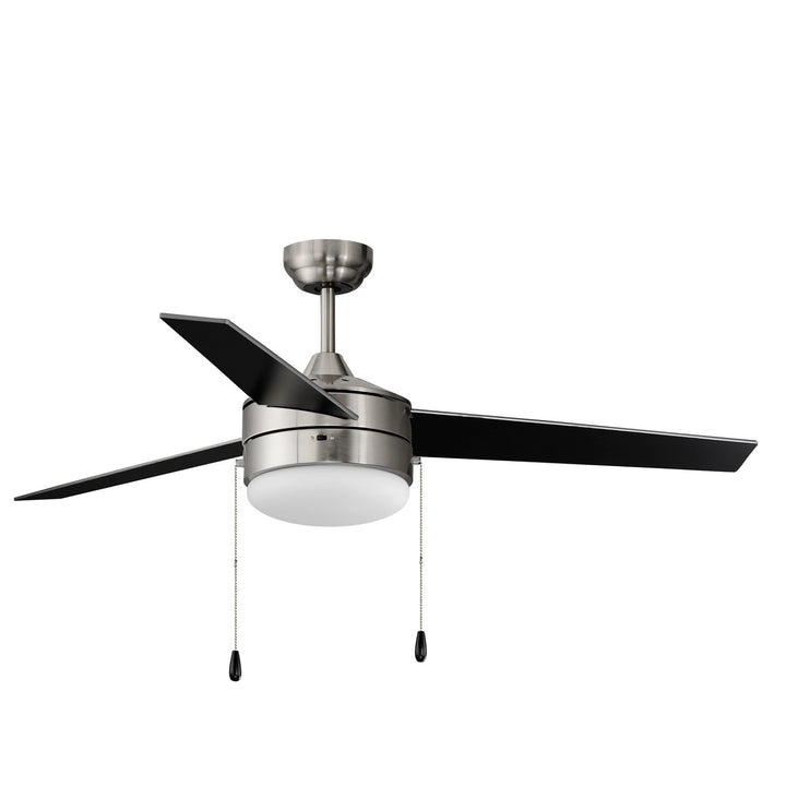 Maxim - 89906FTSNBK - 52" Ceiling Fan - Trio - Satin Nickel / Black