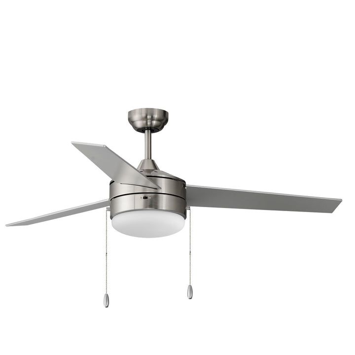 Maxim - 89906FTSNBK - 52" Ceiling Fan - Trio - Satin Nickel / Black