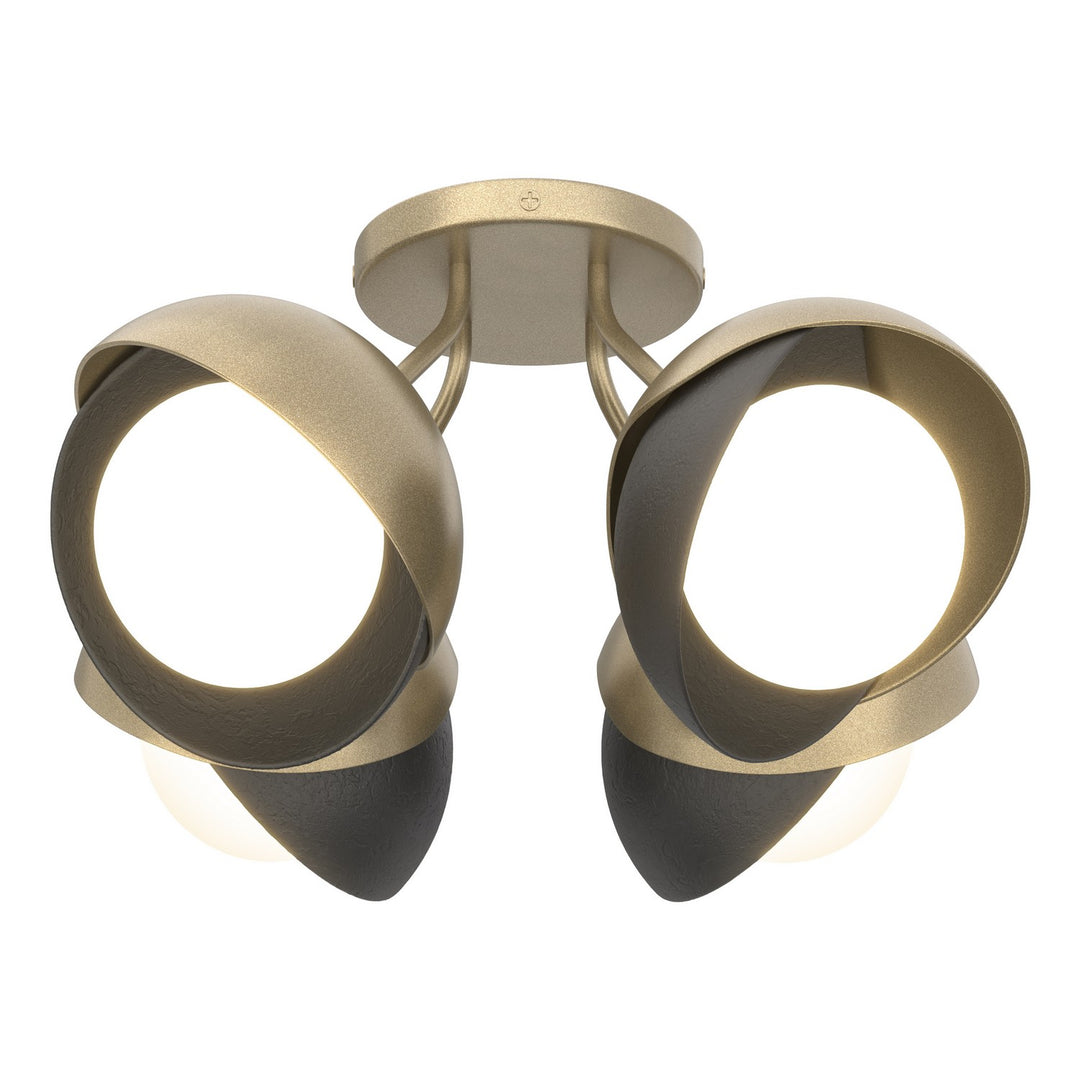 Hubbardton Forge Canada - 121376-SKT-84-10-GG0711 - Four Light Semi-Flush Mount - Brooklyn - Soft Gold