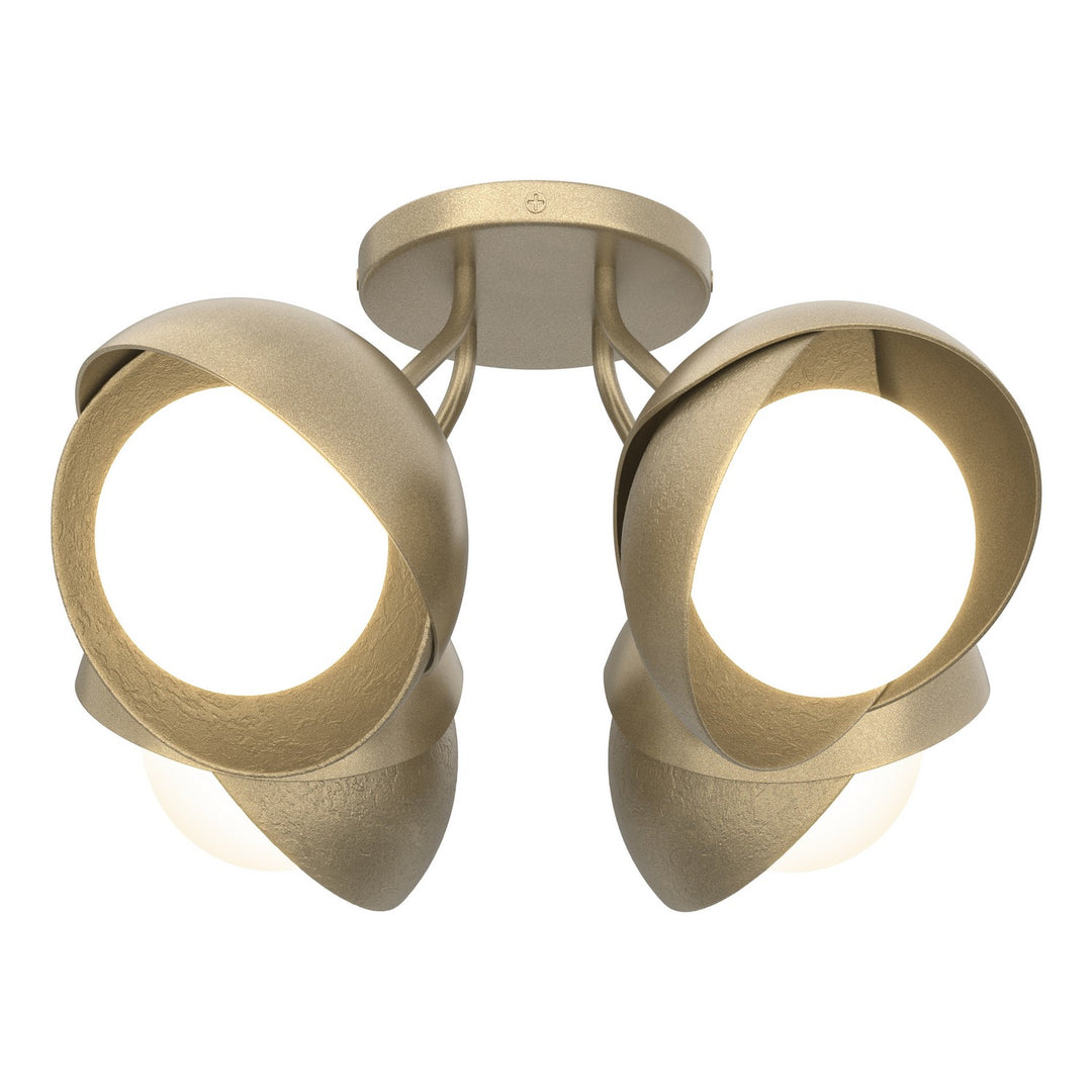 Hubbardton Forge Canada - 121376-SKT-84-84-GG0711 - Four Light Semi-Flush Mount - Brooklyn - Soft Gold