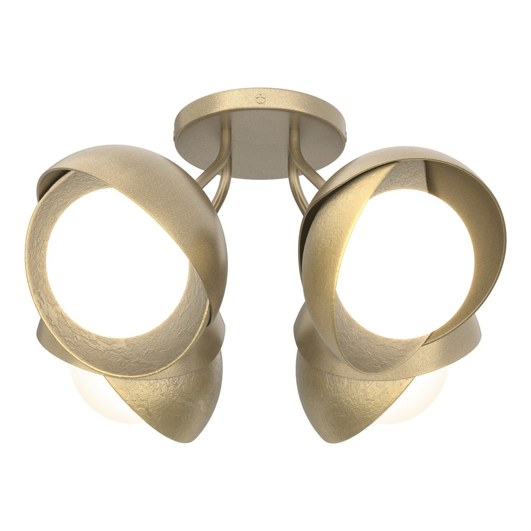 Hubbardton Forge Canada - 121376-SKT-84-86-GG0711 - Four Light Semi-Flush Mount - Brooklyn - Soft Gold