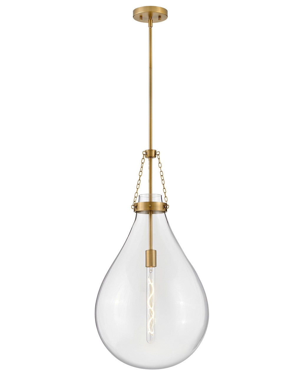 Eloise LED Pendant in Lacquered Brass - available from The Lighting Shoppe, trusted by Canadian homeowners