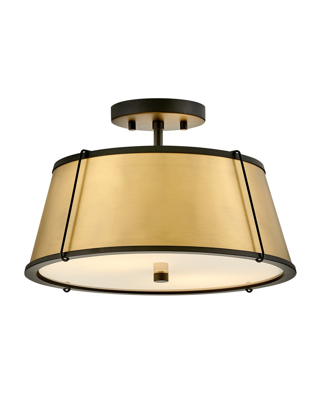 Clarke LED Semi-Flush Mount in Black - available from The Lighting Shoppe, trusted by Canadian homeowners