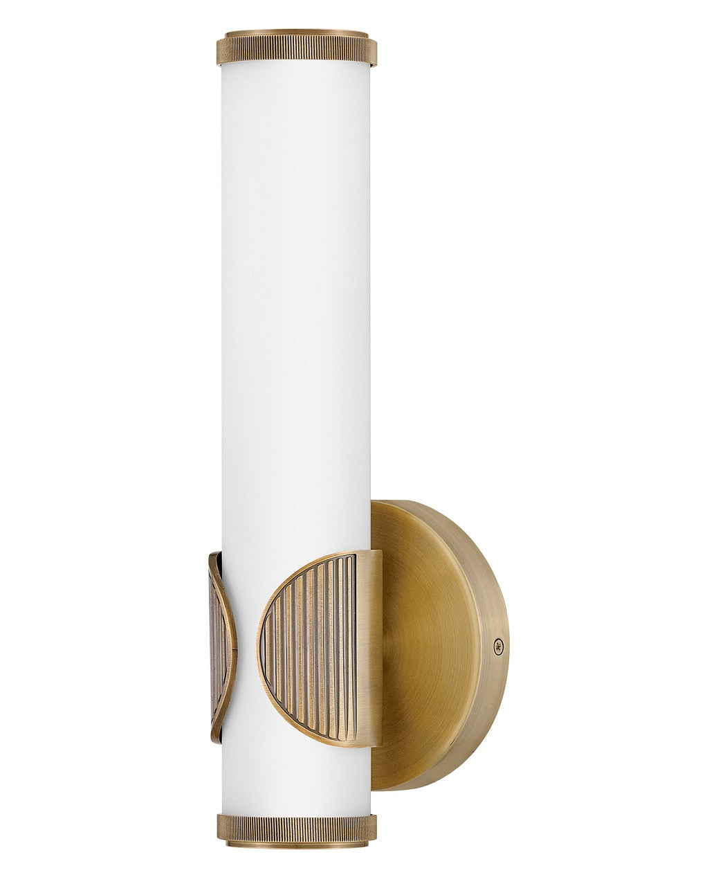 Femi LED Wall Sconce in Lacquered Brass - available from The Lighting Shoppe, trusted by Canadian homeowners
