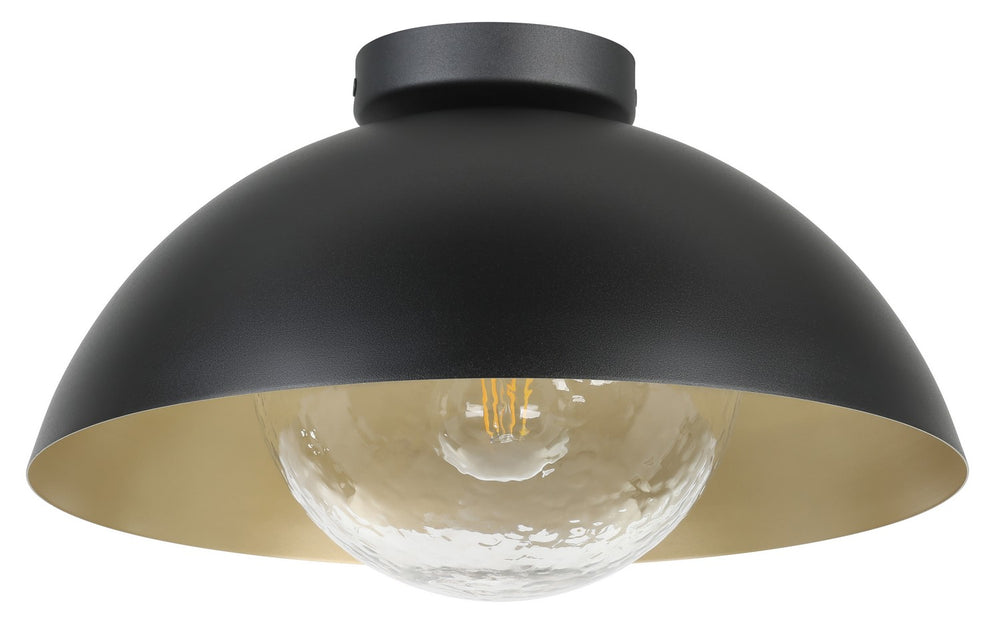Dyal One Light Semi-Ceiling Mount in Black & Gold - available from The Lighting Shoppe, trusted by Canadian homeowners