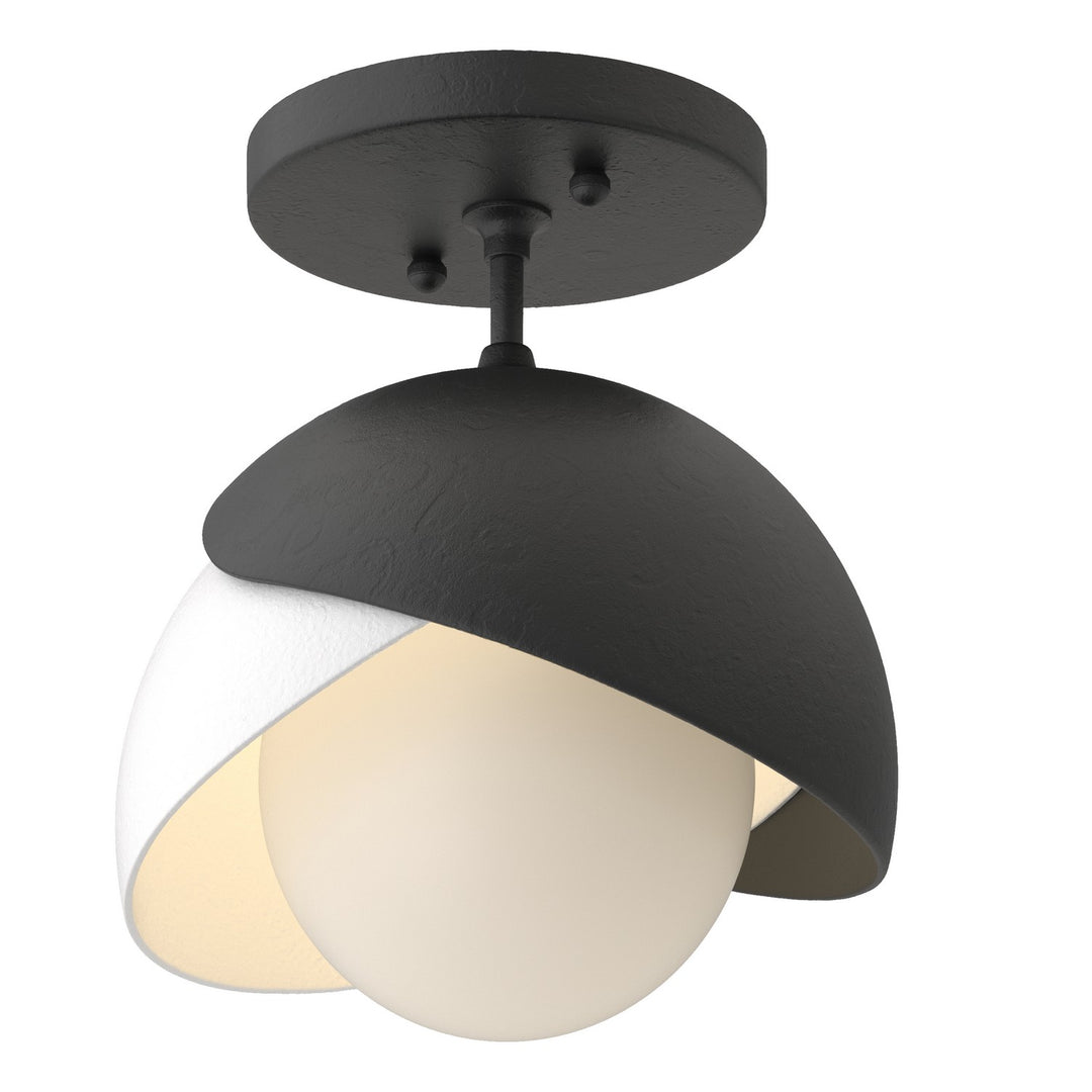 Hubbardton Forge Canada - 121377-SKT-10-02-GG0711 - One Light Semi-Flush Mount - Brooklyn - Black