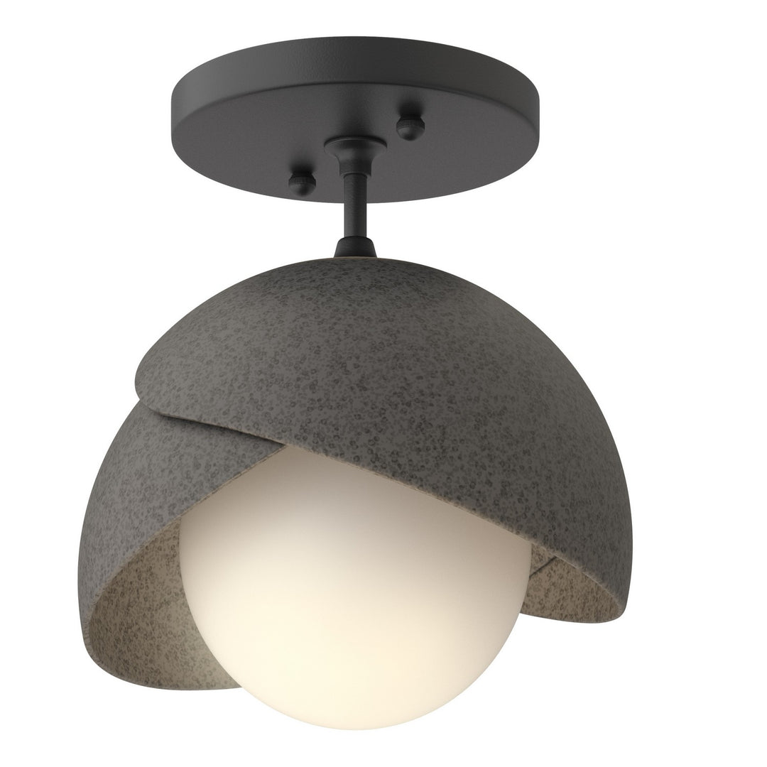Hubbardton Forge Canada - 121377-SKT-10-20-GG0711 - One Light Semi-Flush Mount - Brooklyn - Black