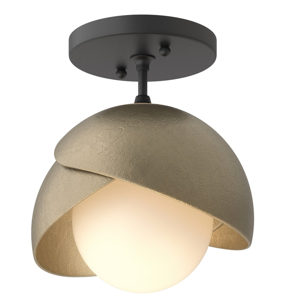 Hubbardton Forge Canada - 121377-SKT-10-84-GG0711 - One Light Semi-Flush Mount - Brooklyn - Black