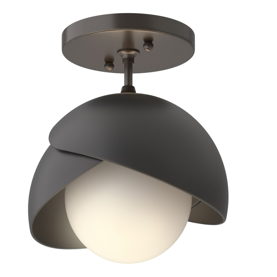 Hubbardton Forge Canada - 121377-SKT-14-10-GG0711 - One Light Semi-Flush Mount - Brooklyn - Oil Rubbed Bronze