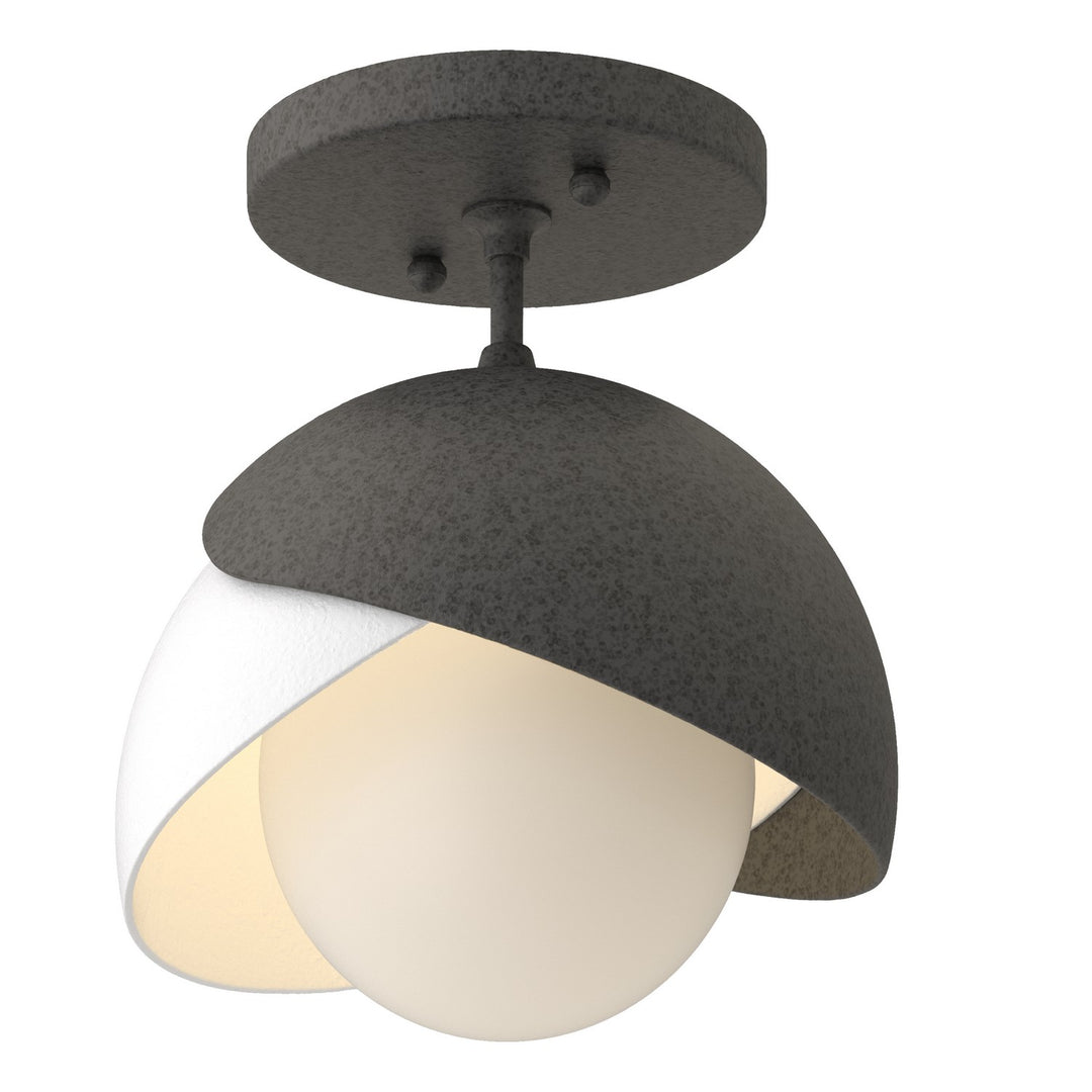 Hubbardton Forge Canada - 121377-SKT-20-02-GG0711 - One Light Semi-Flush Mount - Brooklyn - Natural Iron