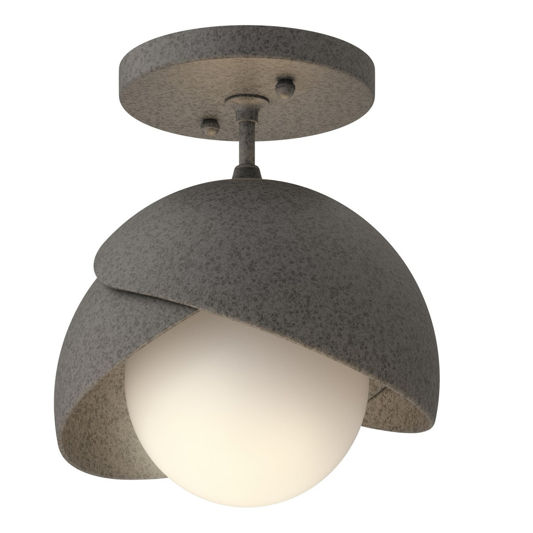 Hubbardton Forge Canada - 121377-SKT-20-20-GG0711 - One Light Semi-Flush Mount - Brooklyn - Natural Iron