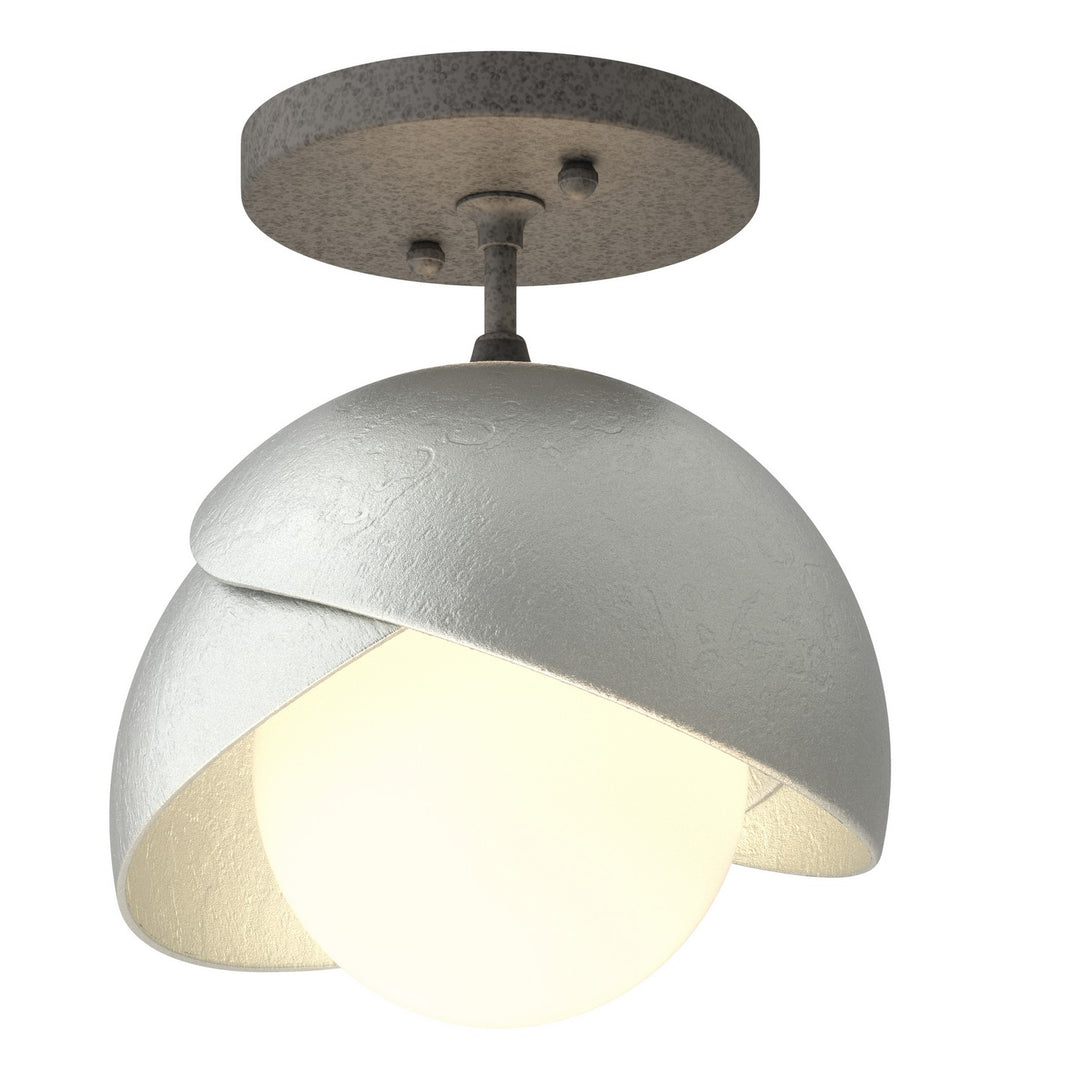 Hubbardton Forge Canada - 121377-SKT-20-82-GG0711 - One Light Semi-Flush Mount - Brooklyn - Natural Iron