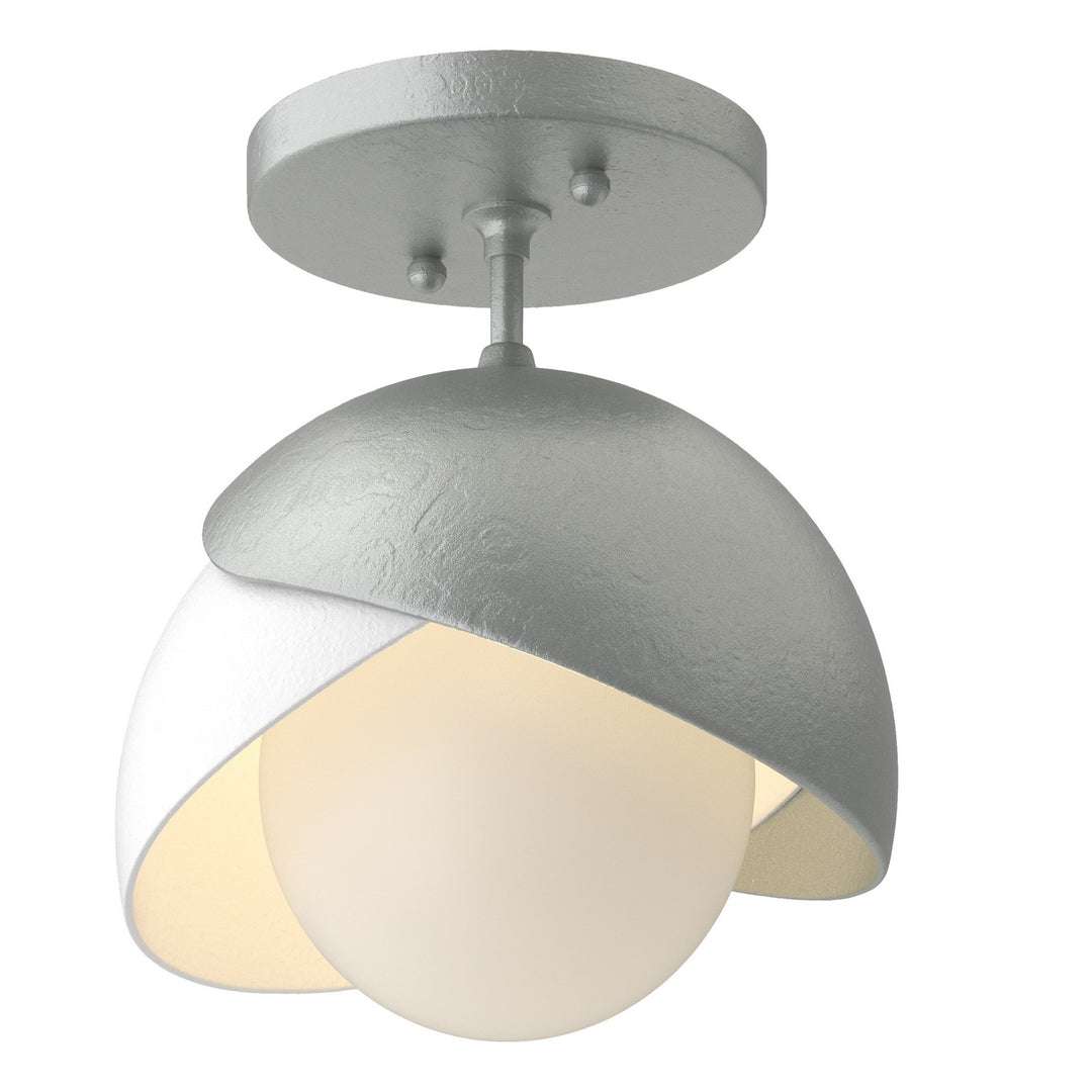 Hubbardton Forge Canada - 121377-SKT-82-02-GG0711 - One Light Semi-Flush Mount - Brooklyn - Vintage Platinum