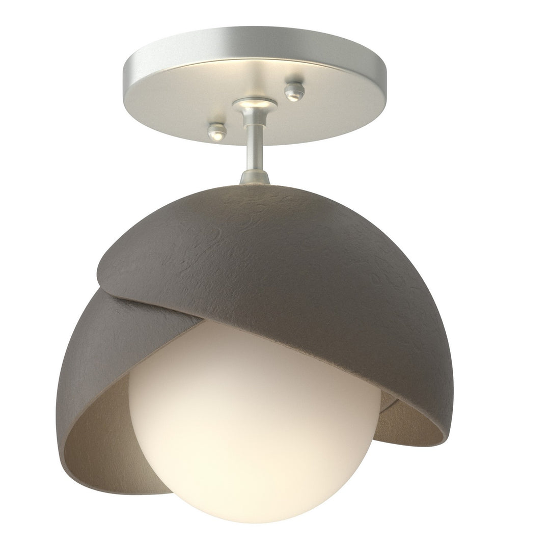 Hubbardton Forge Canada - 121377-SKT-82-07-GG0711 - One Light Semi-Flush Mount - Brooklyn - Vintage Platinum