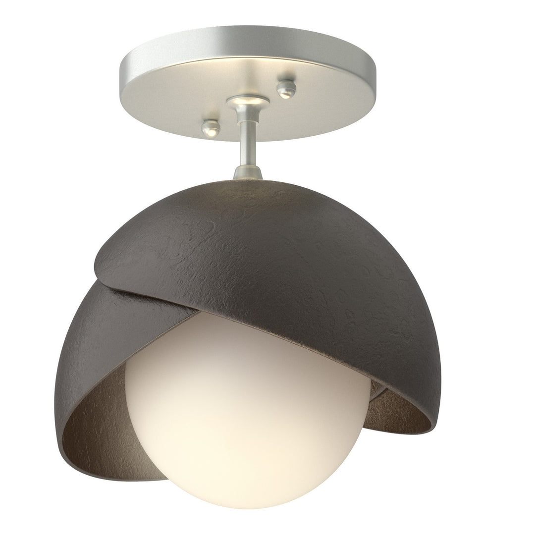 Hubbardton Forge Canada - 121377-SKT-82-14-GG0711 - One Light Semi-Flush Mount - Brooklyn - Vintage Platinum