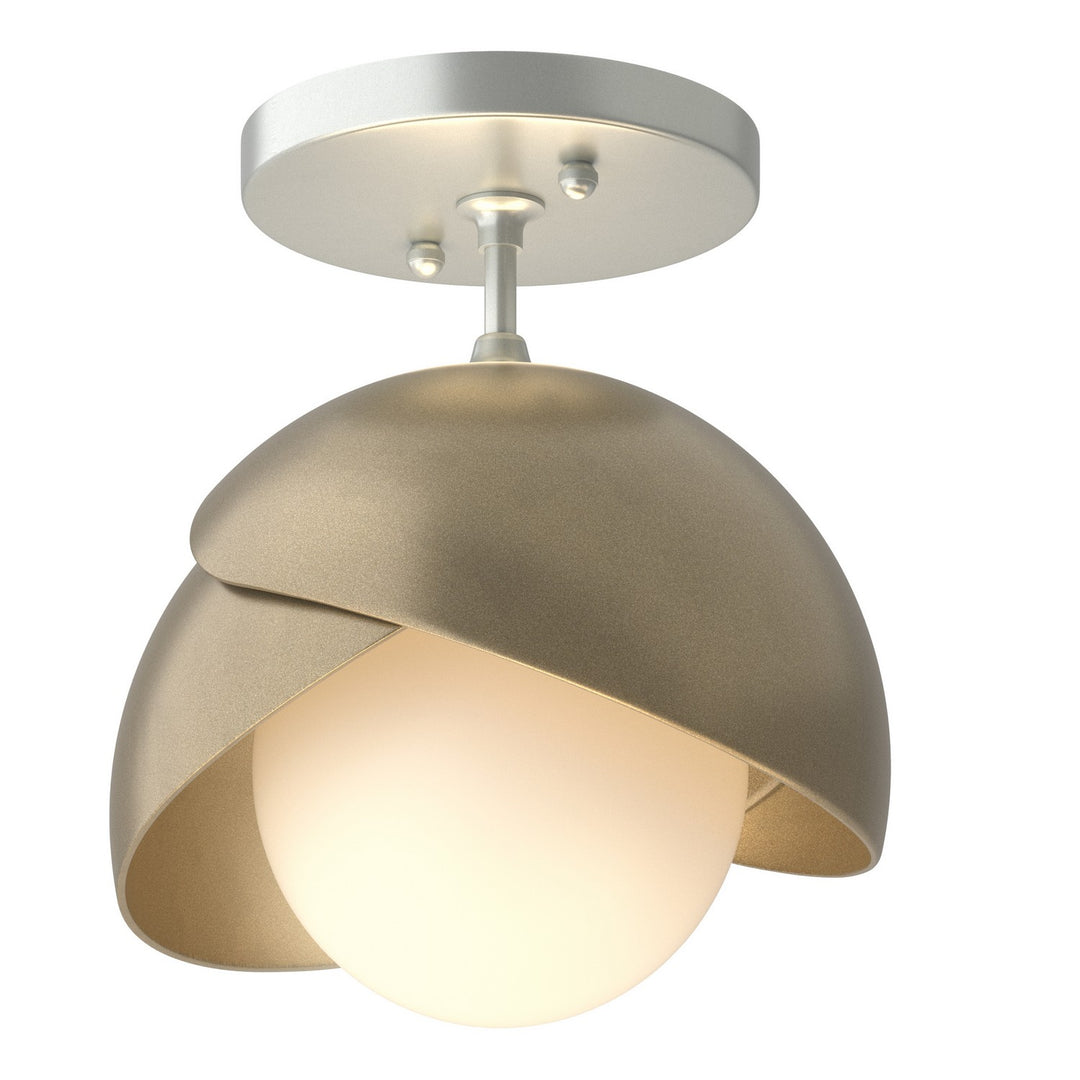 Hubbardton Forge Canada - 121377-SKT-82-84-GG0711 - One Light Semi-Flush Mount - Brooklyn - Vintage Platinum
