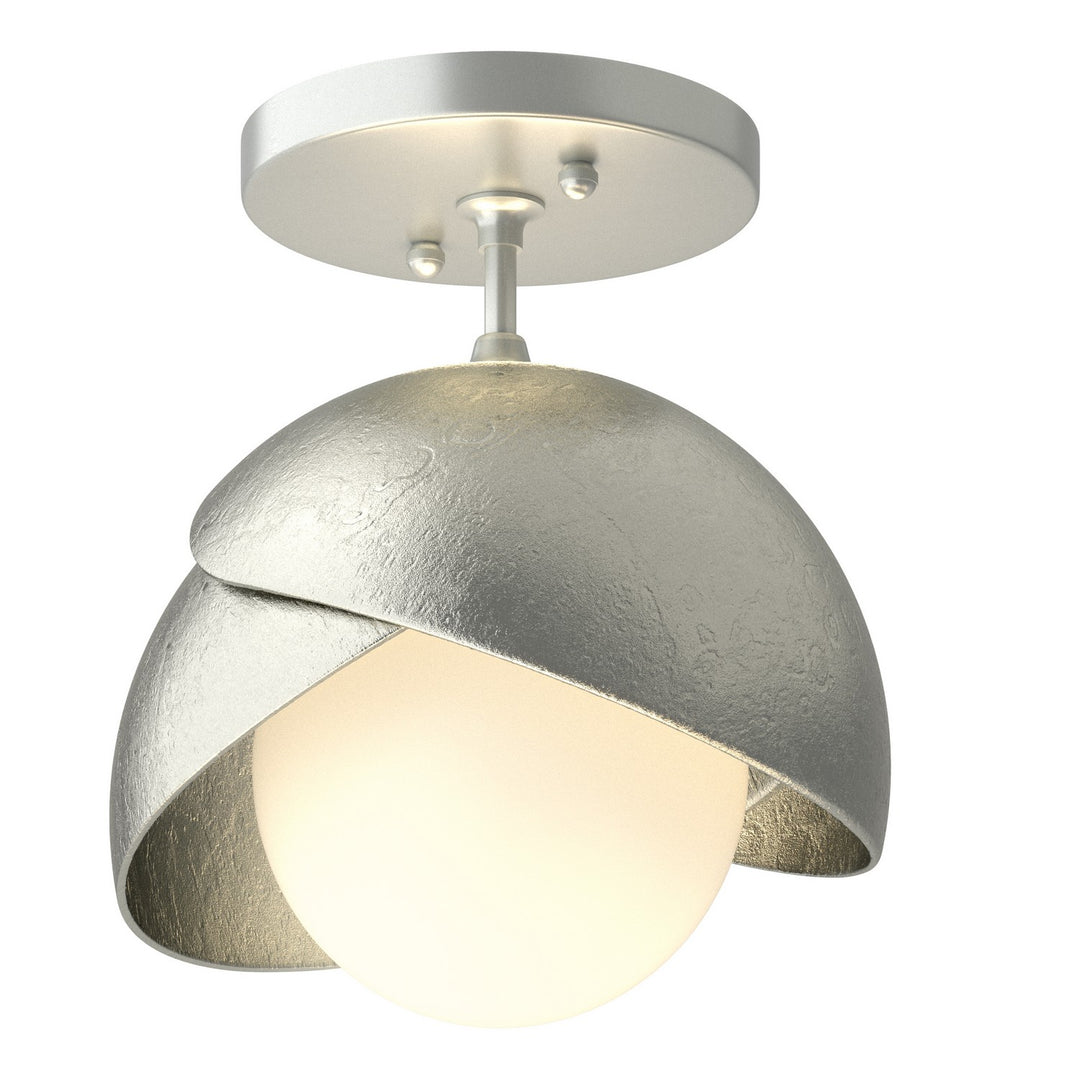 Hubbardton Forge Canada - 121377-SKT-82-85-GG0711 - One Light Semi-Flush Mount - Brooklyn - Vintage Platinum