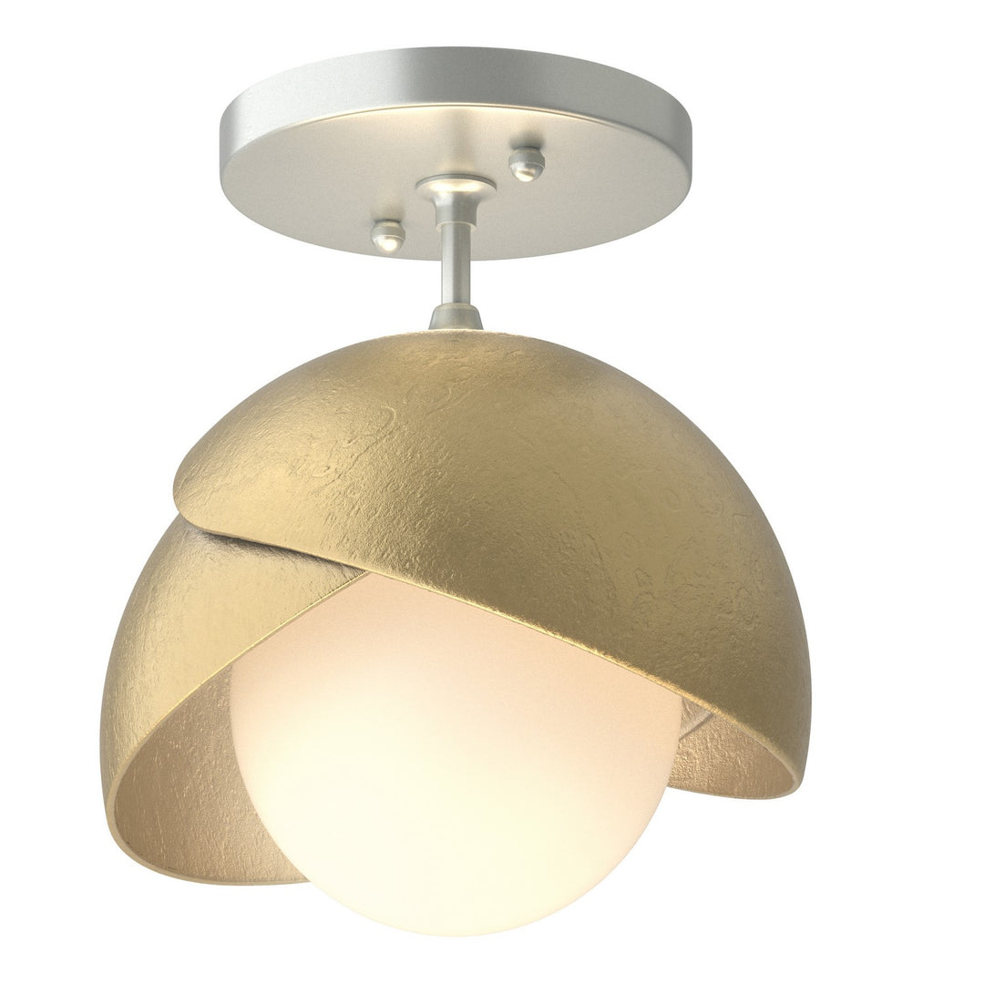 Hubbardton Forge Canada - 121377-SKT-82-86-GG0711 - One Light Semi-Flush Mount - Brooklyn - Vintage Platinum