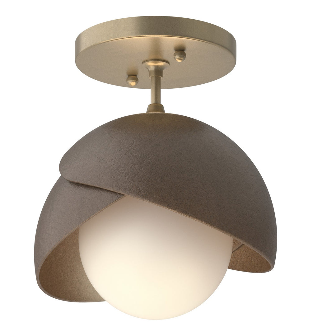 Hubbardton Forge Canada - 121377-SKT-84-05-GG0711 - One Light Semi-Flush Mount - Brooklyn - Soft Gold