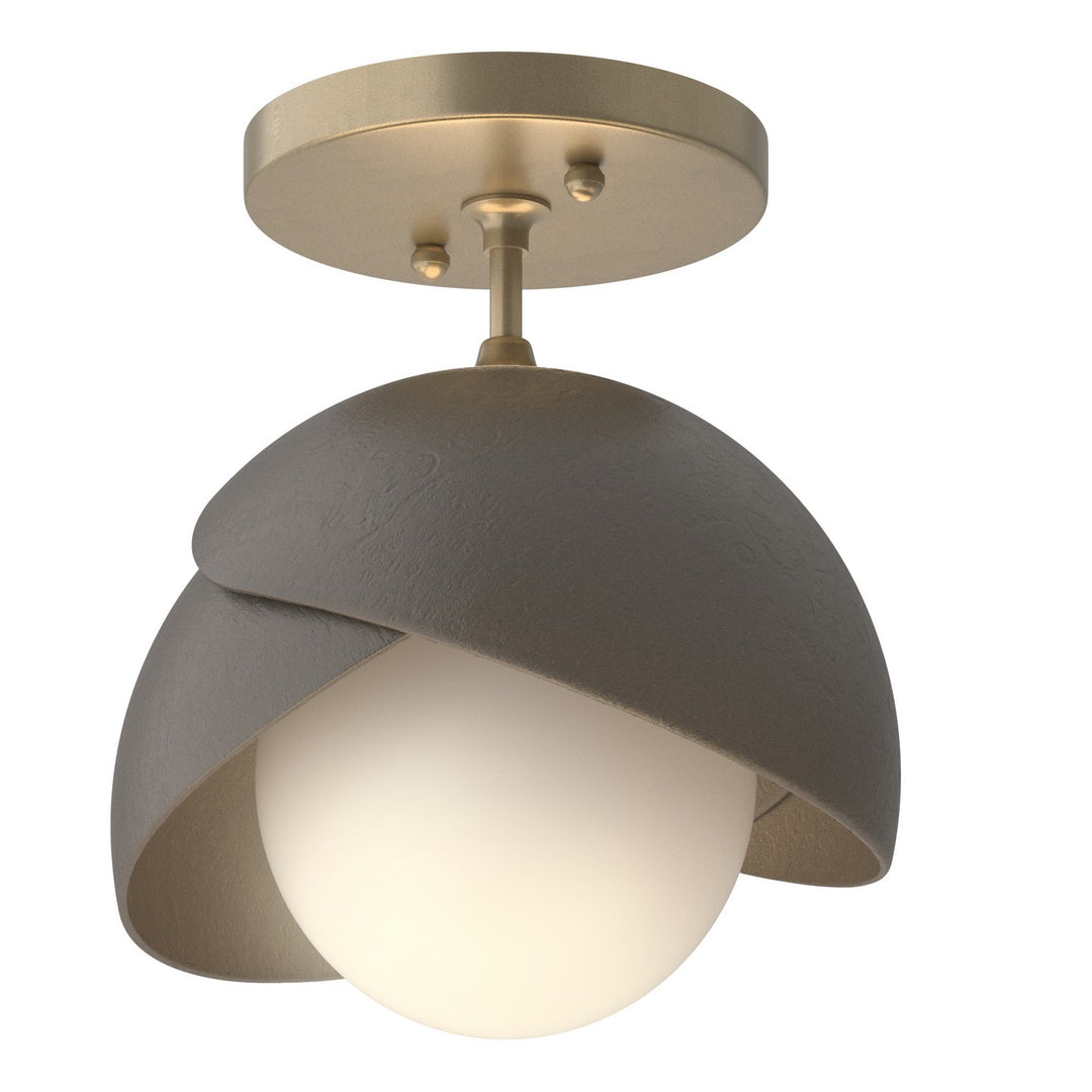 Hubbardton Forge Canada - 121377-SKT-84-07-GG0711 - One Light Semi-Flush Mount - Brooklyn - Soft Gold