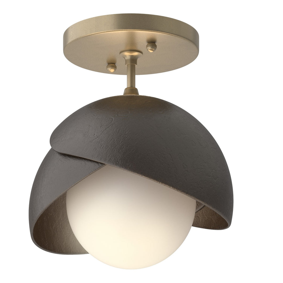 Hubbardton Forge Canada - 121377-SKT-84-14-GG0711 - One Light Semi-Flush Mount - Brooklyn - Soft Gold