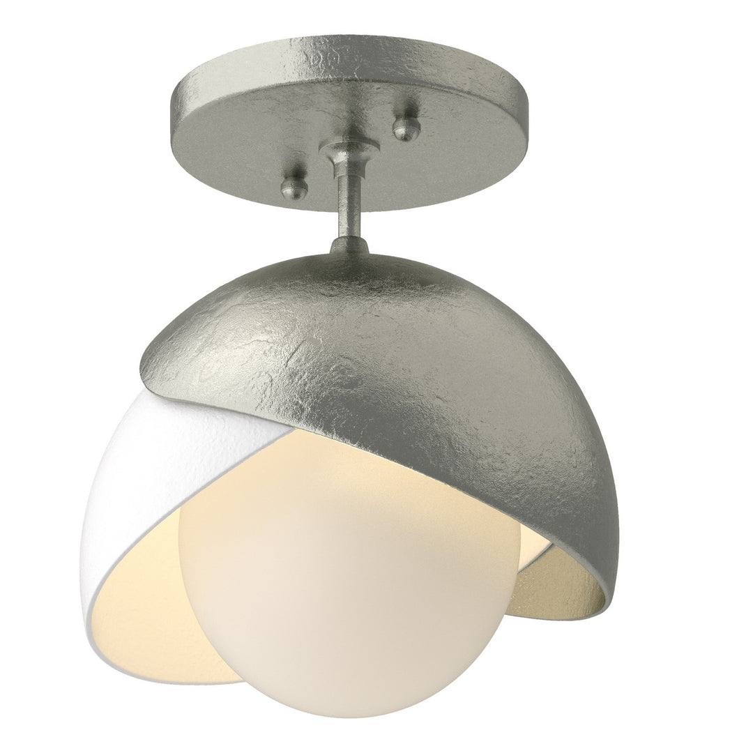 Hubbardton Forge Canada - 121377-SKT-85-02-GG0711 - One Light Semi-Flush Mount - Brooklyn - Sterling