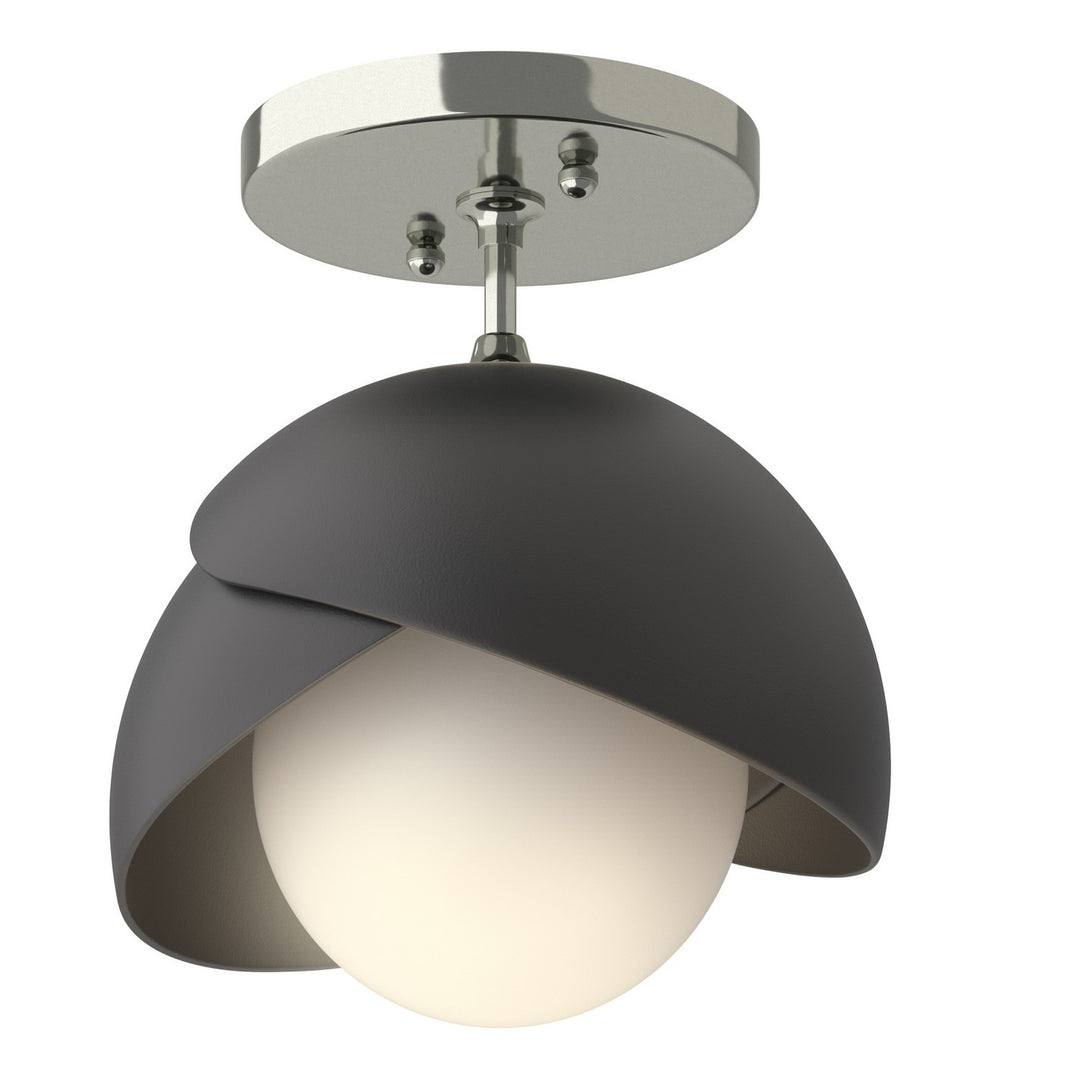 Hubbardton Forge Canada - 121377-SKT-85-10-GG0711 - One Light Semi-Flush Mount - Brooklyn - Sterling