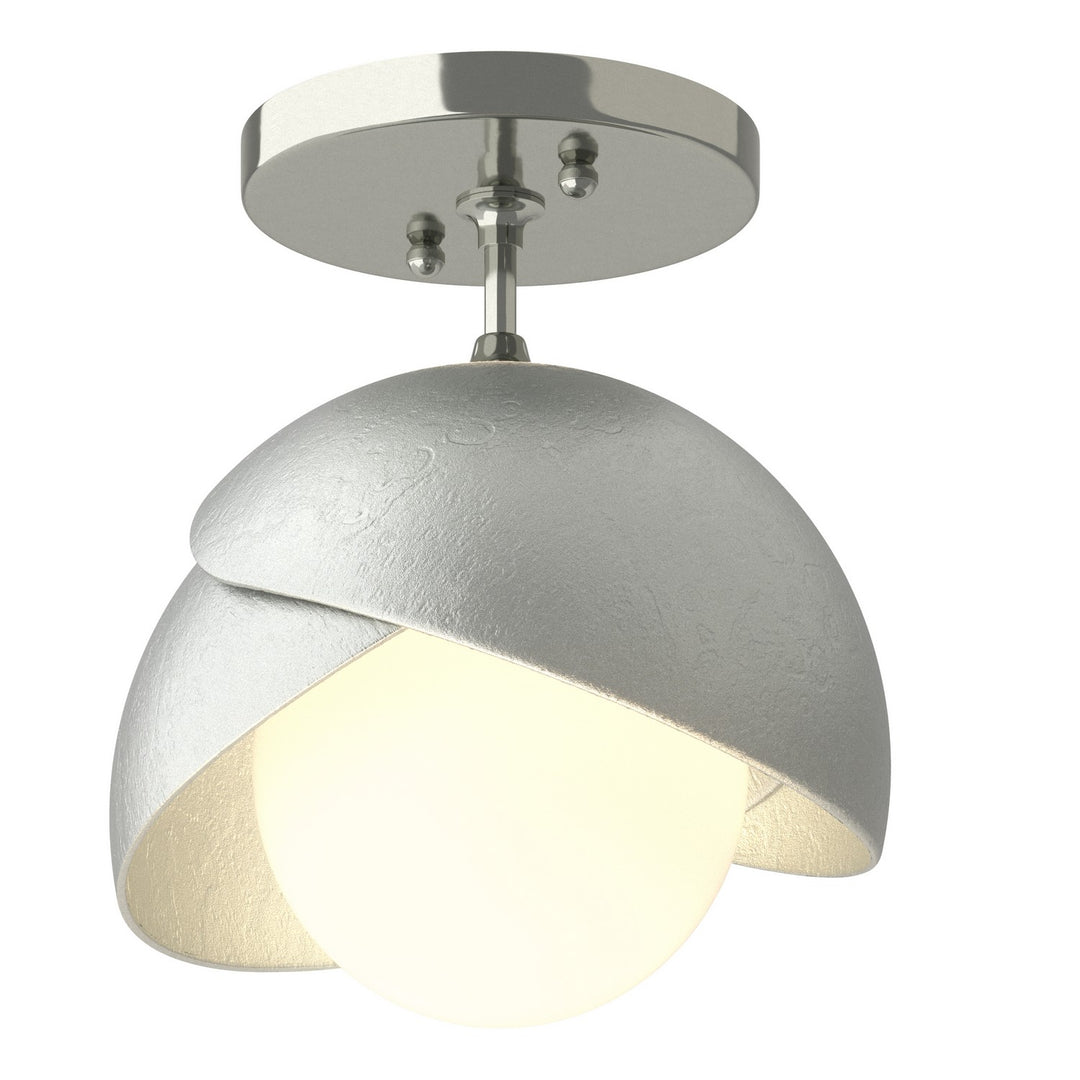 Hubbardton Forge Canada - 121377-SKT-85-82-GG0711 - One Light Semi-Flush Mount - Brooklyn - Sterling