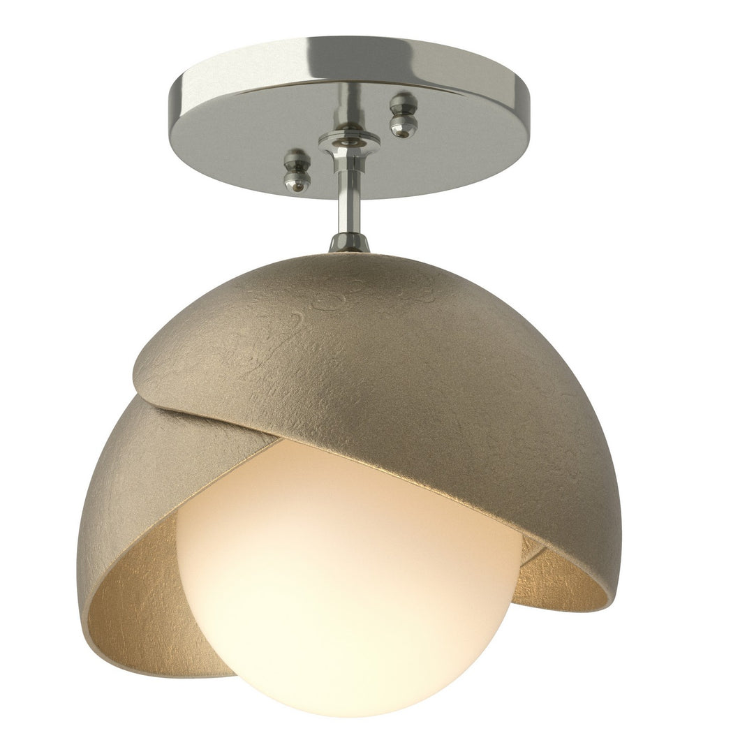 Hubbardton Forge Canada - 121377-SKT-85-84-GG0711 - One Light Semi-Flush Mount - Brooklyn - Sterling