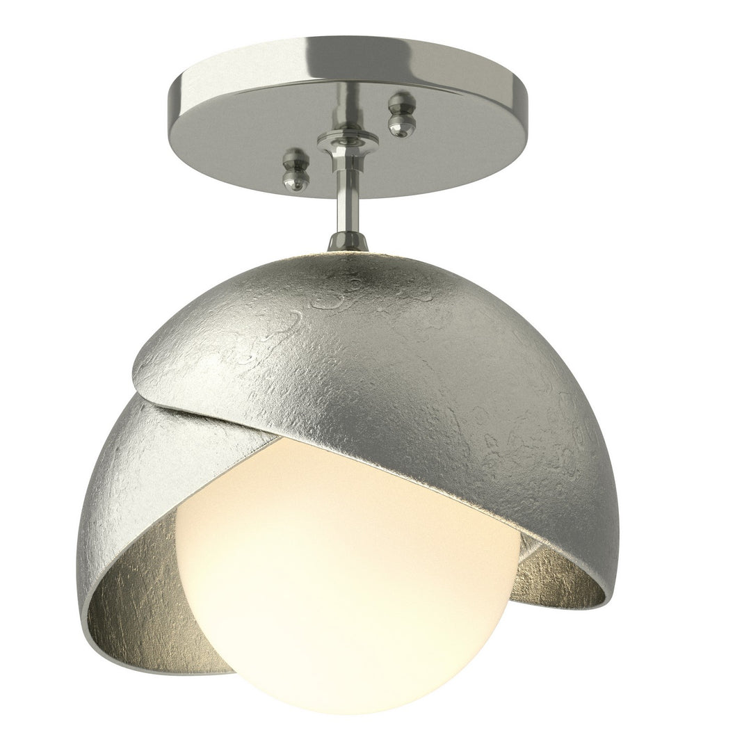 Hubbardton Forge Canada - 121377-SKT-85-85-GG0711 - One Light Semi-Flush Mount - Brooklyn - Sterling