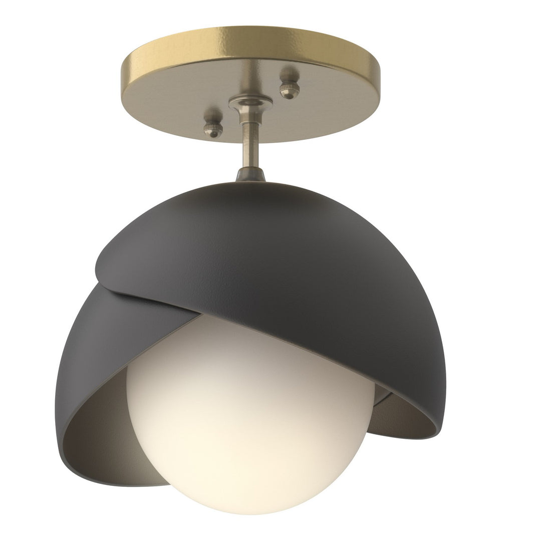Hubbardton Forge Canada - 121377-SKT-86-10-GG0711 - One Light Semi-Flush Mount - Brooklyn - Modern Brass