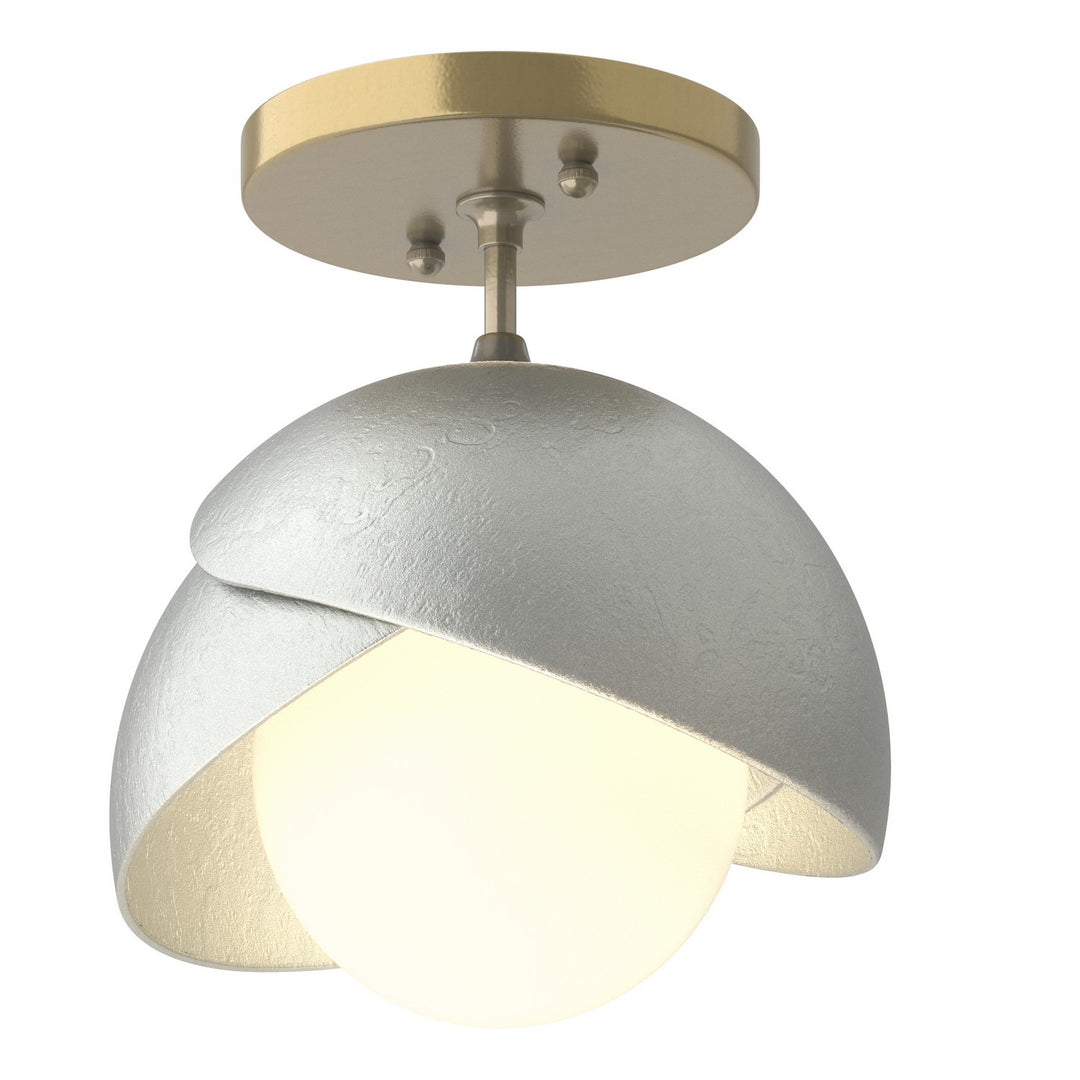 Hubbardton Forge Canada - 121377-SKT-86-82-GG0711 - One Light Semi-Flush Mount - Brooklyn - Modern Brass